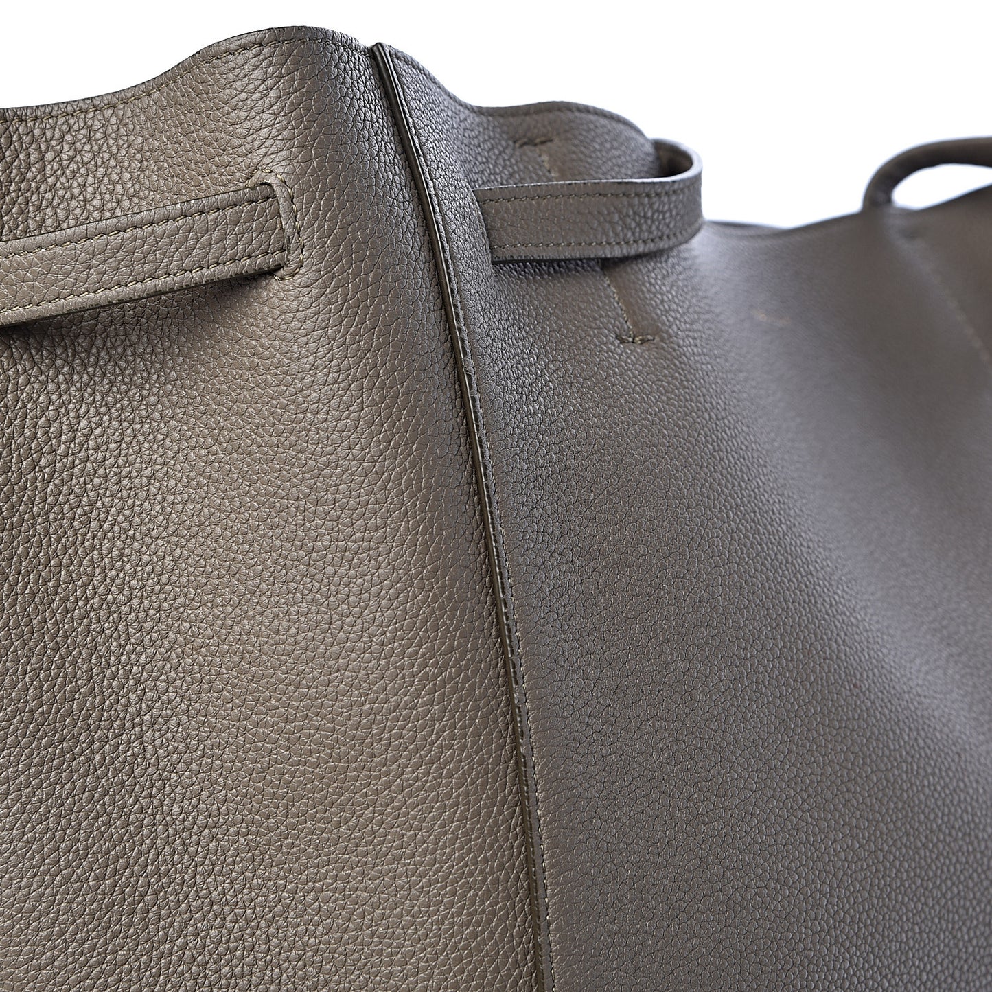 Soft Grained Calfskin Medium Belt Cabas Phantom Taupe