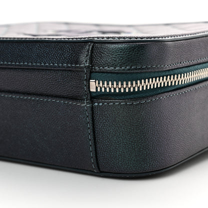 Chanel Iridescent Caviar Quilted Medium CC Filigree Vanity Case Dark Turquoise 10 of 10