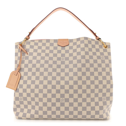 Louis Vuitton Damier Azur Graceful MM Rose Ballerine 1 of 9