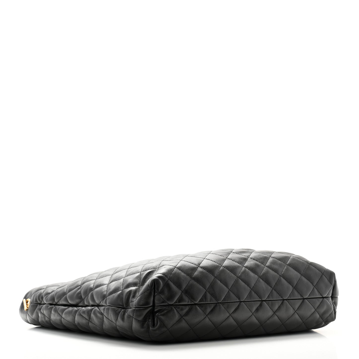 Lambskin Quilted Maxi Icare Shopping Tote Black
