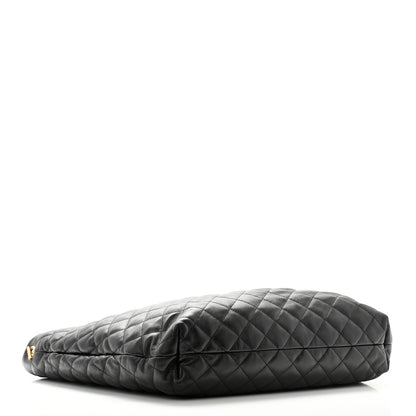 Saint Laurent Lambskin Quilted Maxi Icare Shopping Tote Black 4 of 10