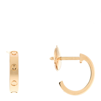 Cartier 18K Yellow Gold Small LOVE Hoop Earrings 1 of 6