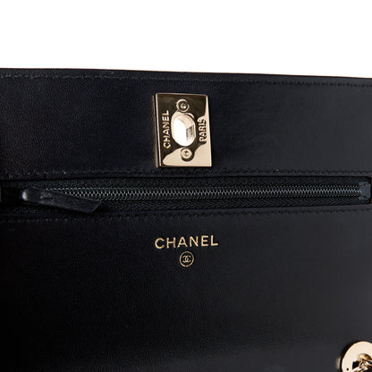 Chanel Lambskin Quilted Trendy CC Wallet On Chain WOC Black 6 of 13