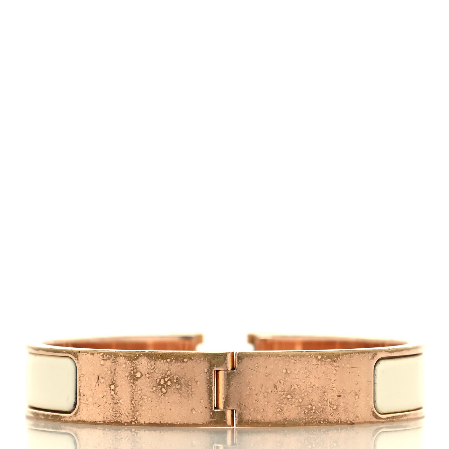 Enamel Narrow Clic Clac H Bracelet GM Craie