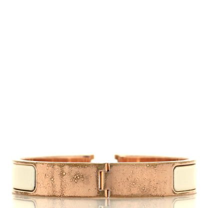 Hermes Enamel Narrow Clic Clac H Bracelet GM Craie 3 of 4