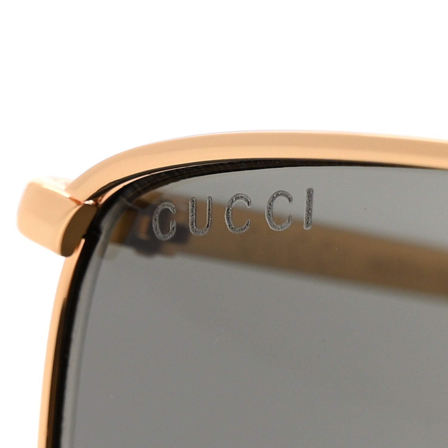 Gucci Square Frame GG0437SA Sunglasses Gold 7 of 9