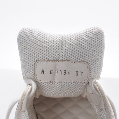 Chanel Suede Calfskin CC Sneakers 37 White Grey 10 of 10