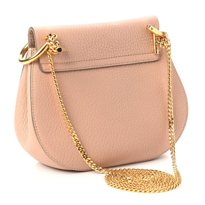 Chloe Grained Lambskin Mini Drew Shoulder Bag Cement Pink 3 of 10