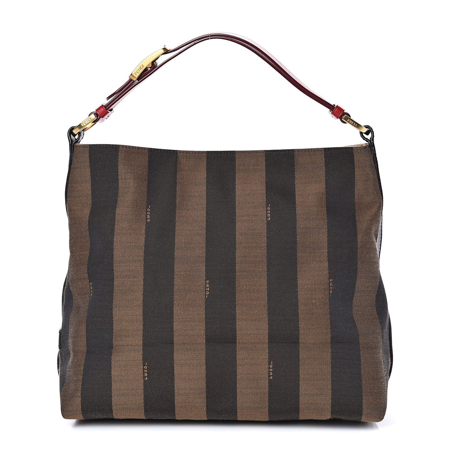 Pequin Cuoio Vegetale Medium Hobo Tobacco Rosso Black