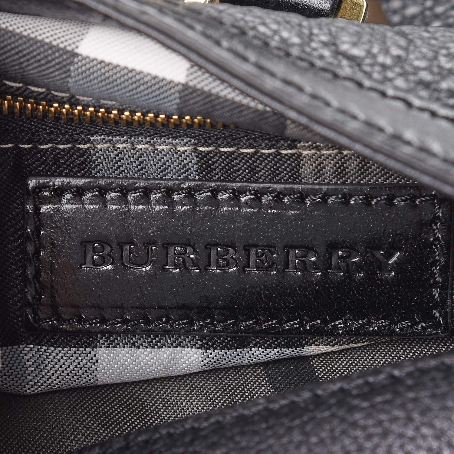 Burberry Grained Calfskin Medium Parade Hobo Black 7 of 9