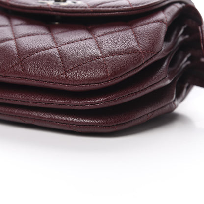 Chanel Goatskin Quilted CC Waiter Crossbody Burgundy 10 of 11