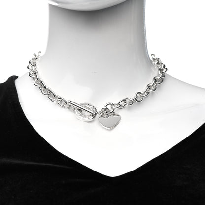 Tiffany Sterling Silver Heart Tag Toggle Necklace 2 of 5