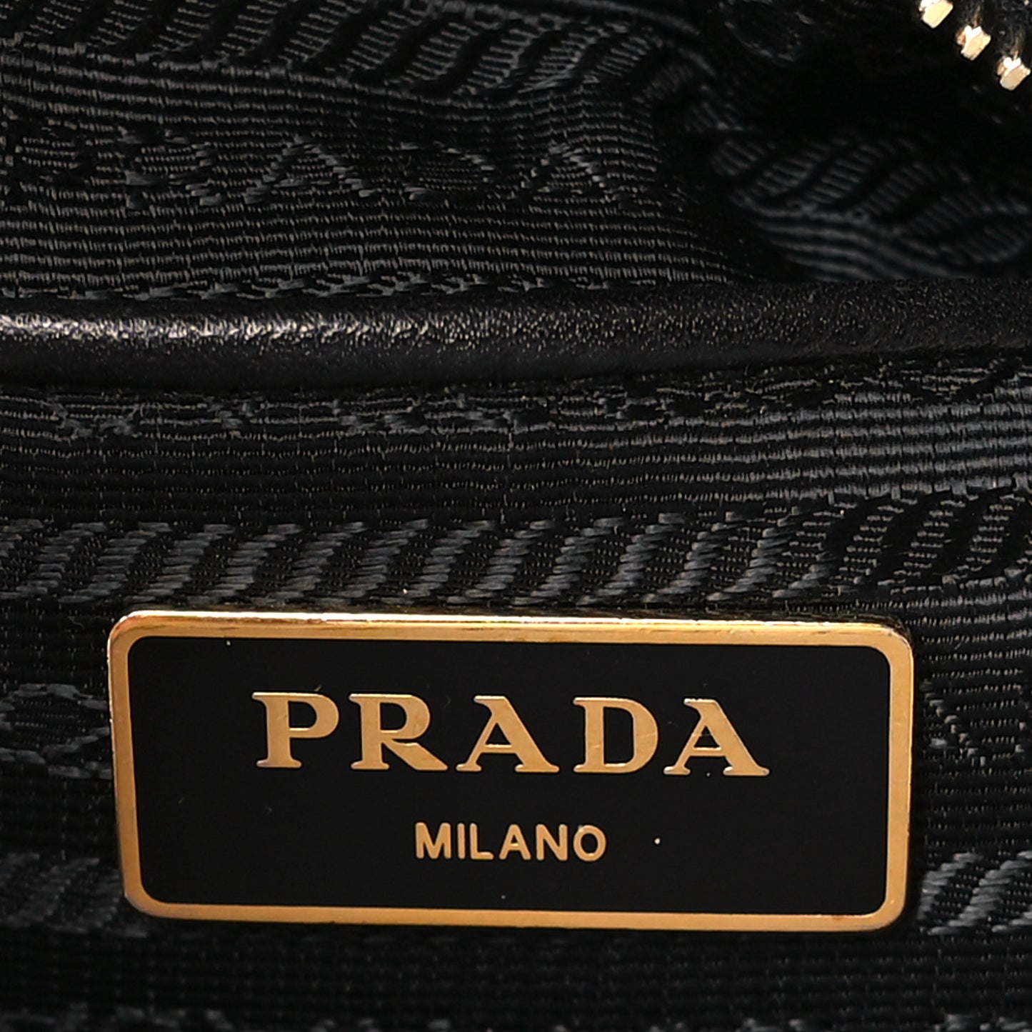 Tessuto Nylon Saffiano Shopping Tote Black