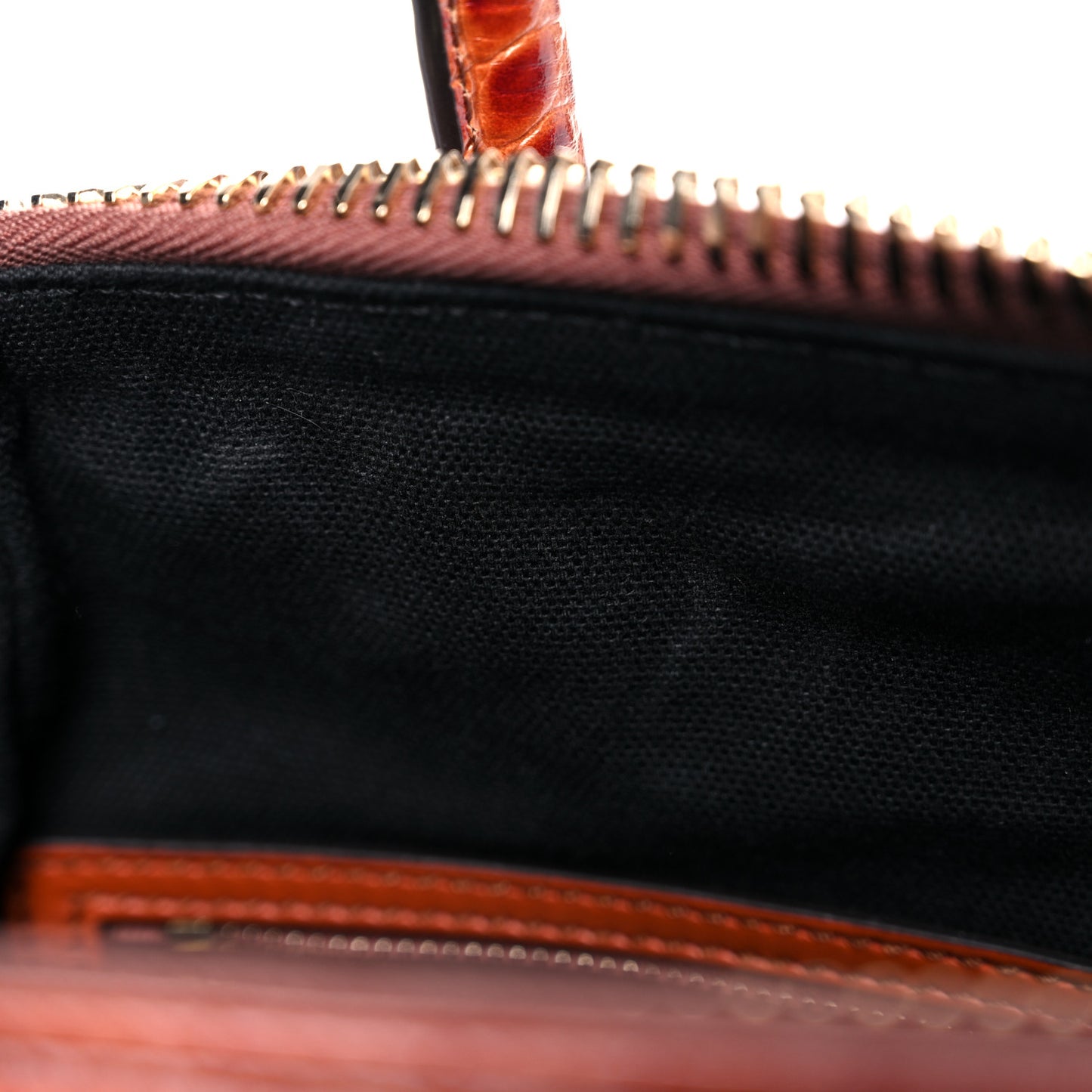 Calfskin Crocodile Embossed Small Antigona Cognac