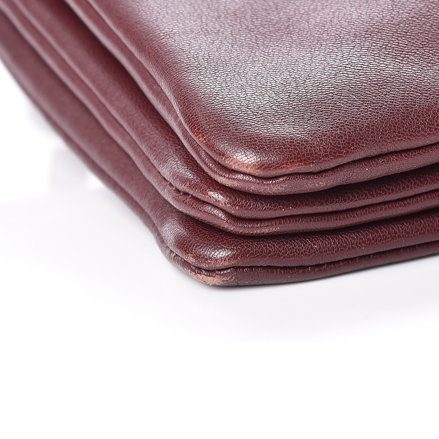 Celine Lambskin Large Trio Crossbody Bag Burgundy 11 of 12