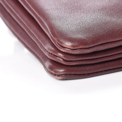 Celine Lambskin Large Trio Crossbody Bag Burgundy 11 of 12