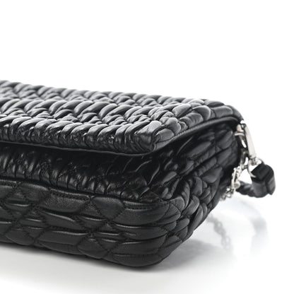 Miu Miu Nappa Matelasse Crystal Flap Clutch Black 8 of 8