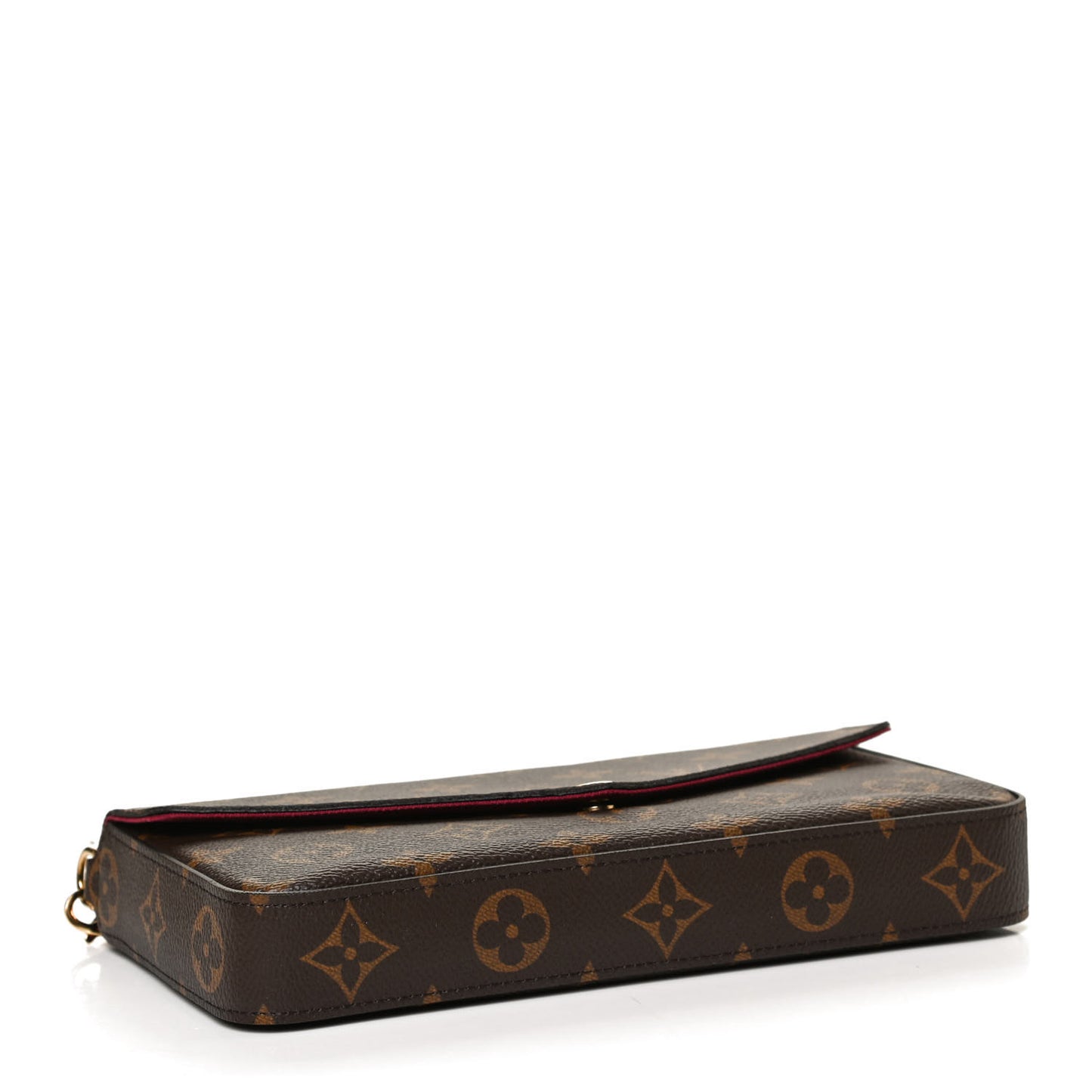 Monogram Pochette Felicie Chain Wallet Fuchsia