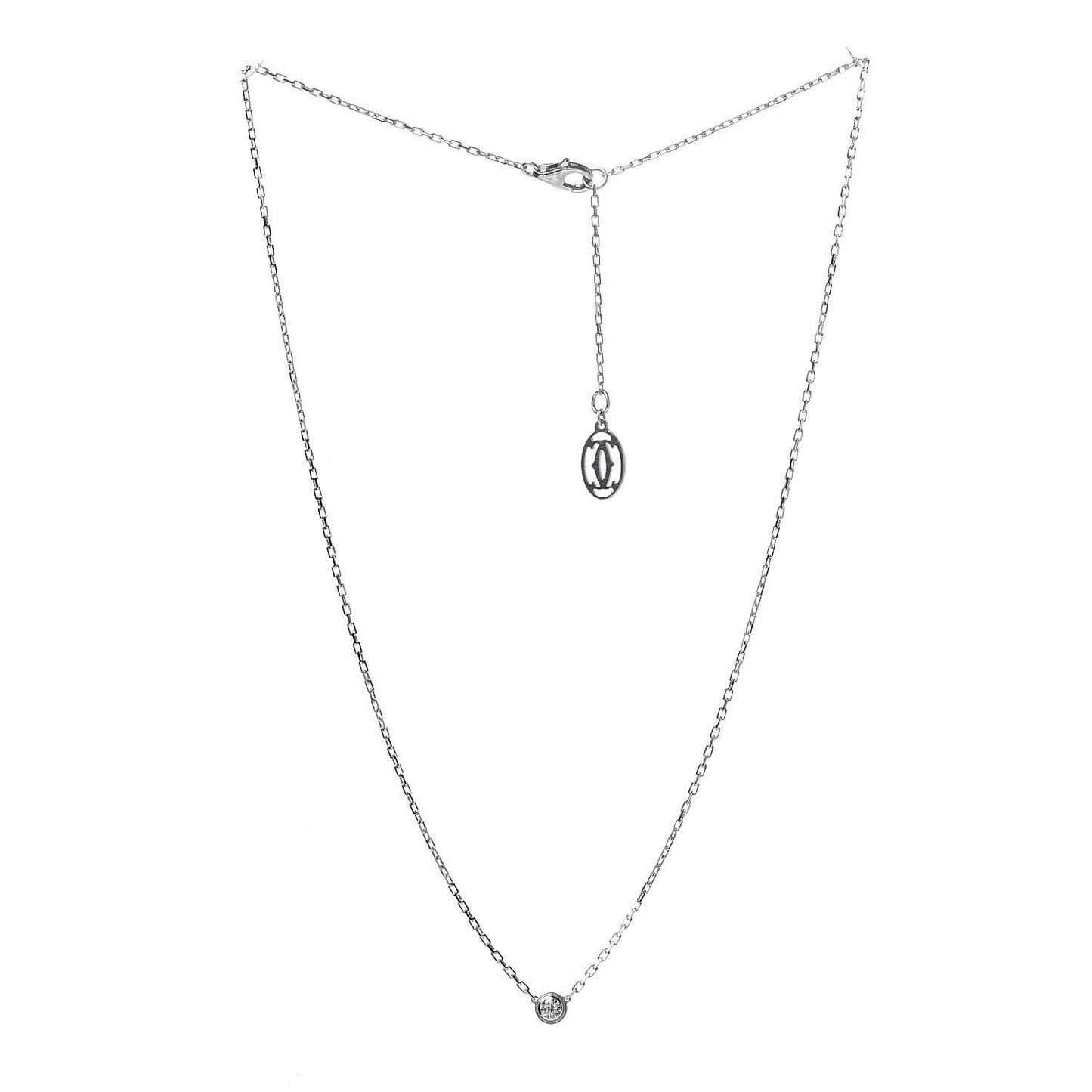 18K White Gold Diamond SM D'Amour Pendant Necklace