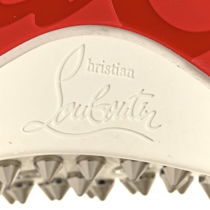 Christian Louboutin Calfskin Womens Louis Spikes Flat Sneakers 40 Champagne 7 of 8