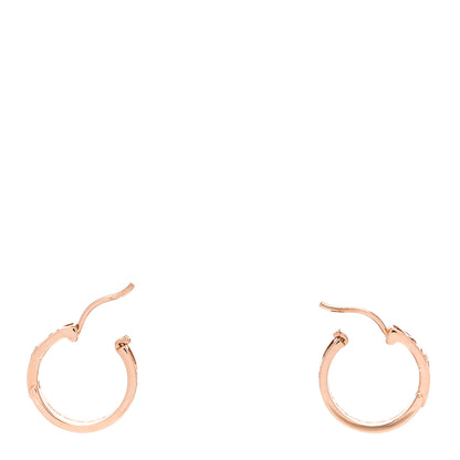 Tiffany 18K Rose Gold Diamond Atlas Hoop Earrings 3 of 6