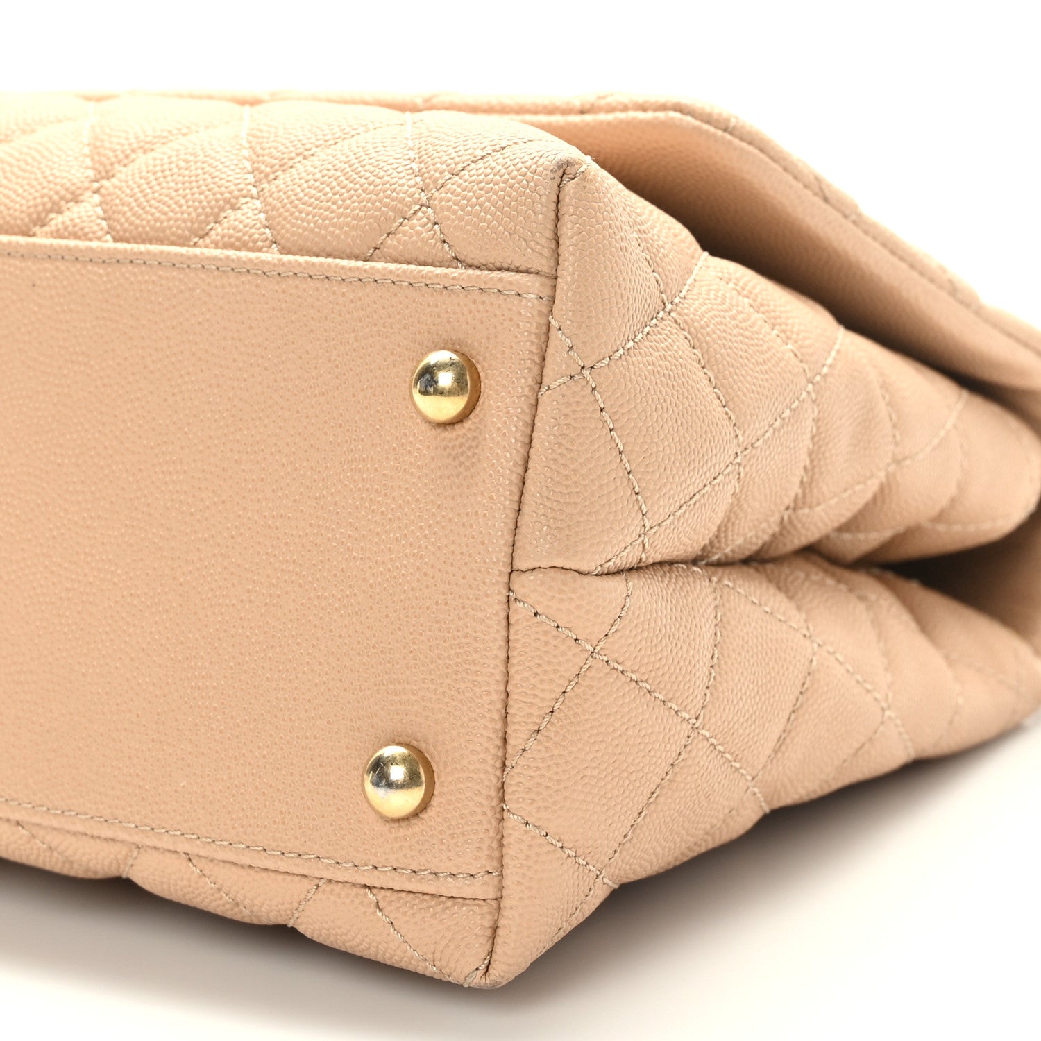 Chanel Caviar Lizard Embossed Quilted Small Coco Handle Flap Beige 9 of 9