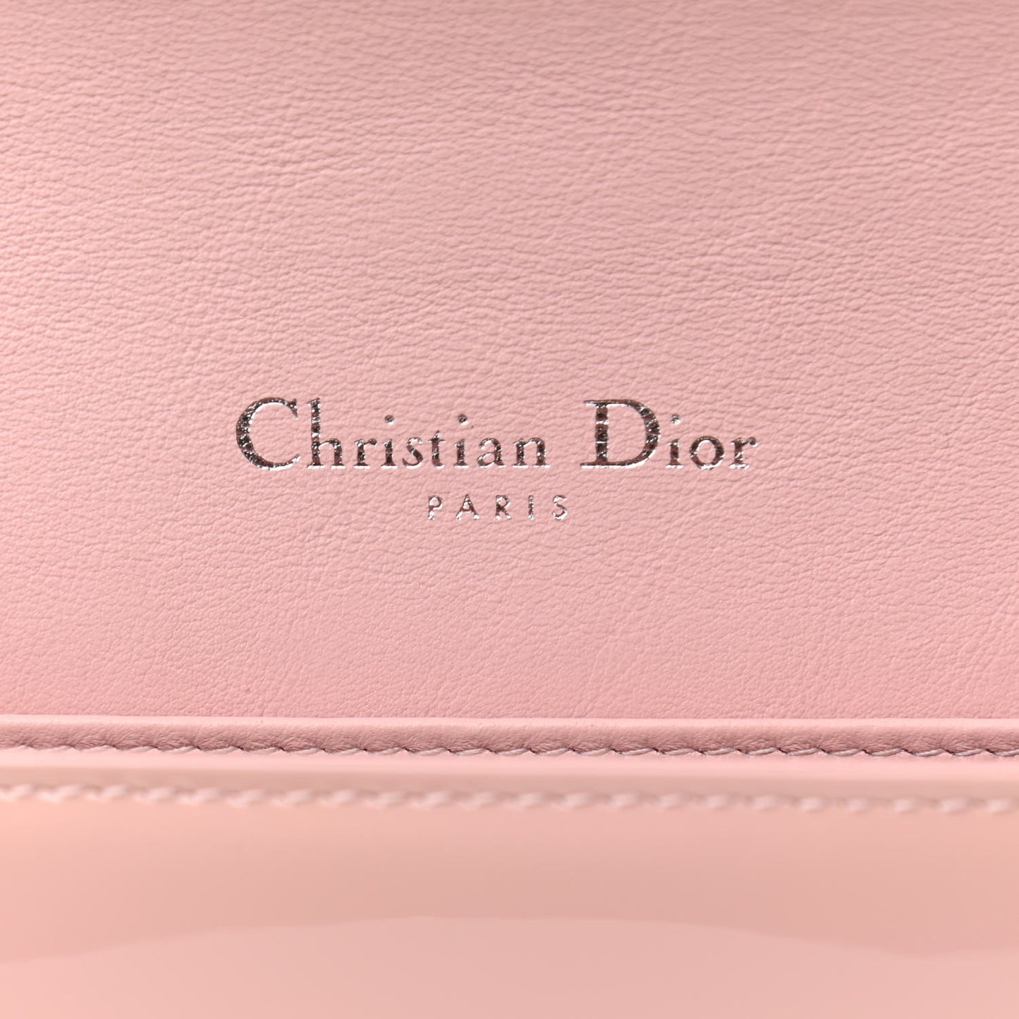 Patent Cannage Lady Dior Clutch Rose Clair