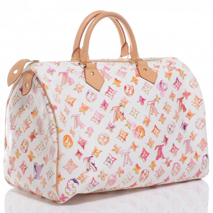 Louis Vuitton Watercolor Aquarelle Speedy 35 White 3 of 8