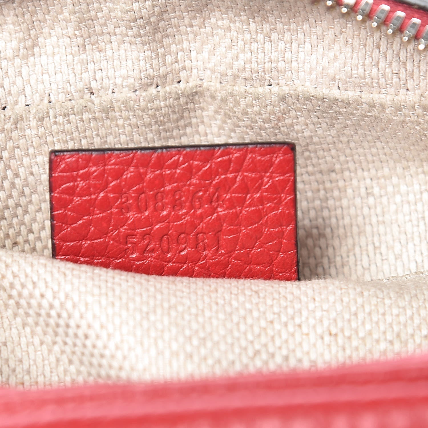 Gucci Pebbled Calfskin Small Soho Disco Bag Tabasco Red 7 of 7