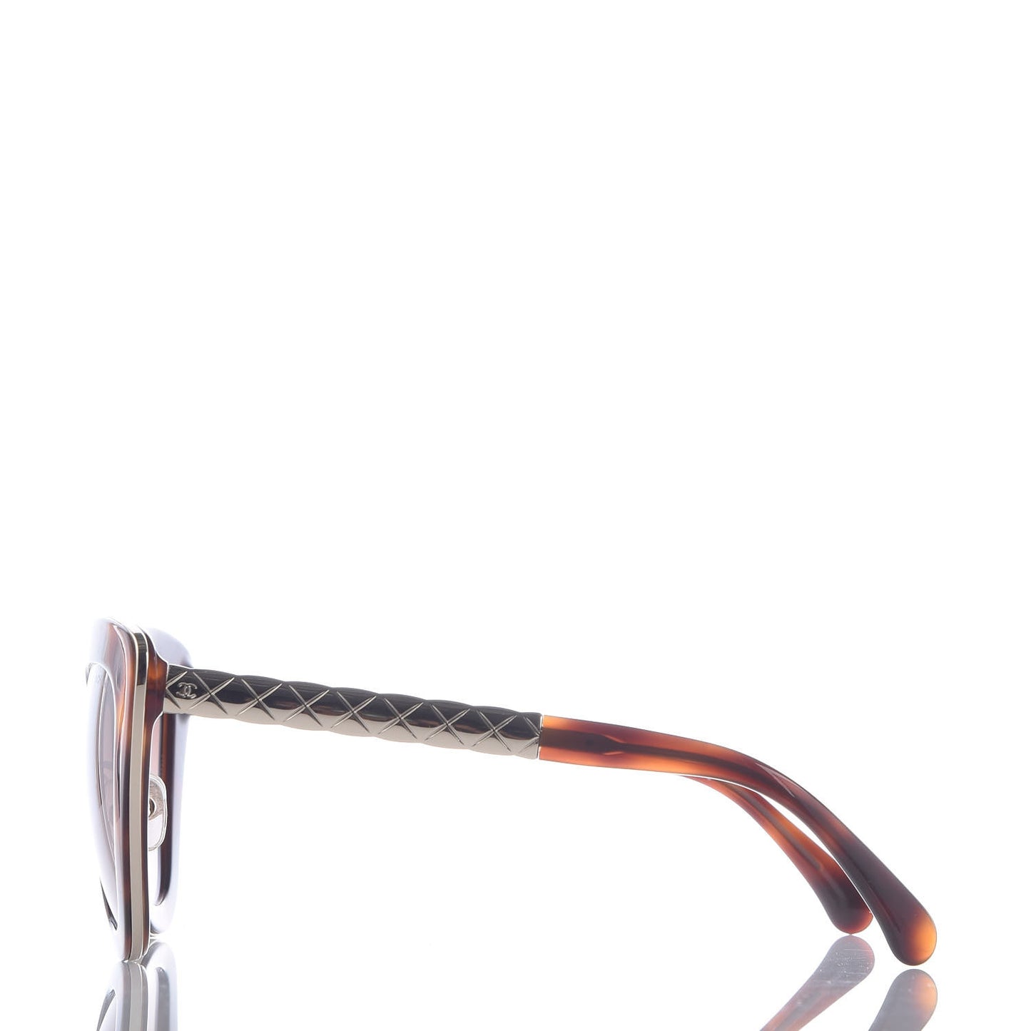 Cat Eye Quilted Sunglasses 5368 Tortoise