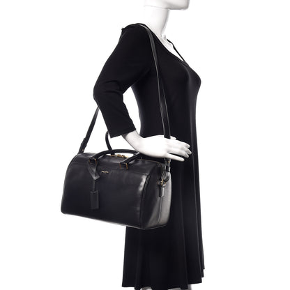 Saint Laurent Calfskin Classic Duffle 6 Black 2 of 10