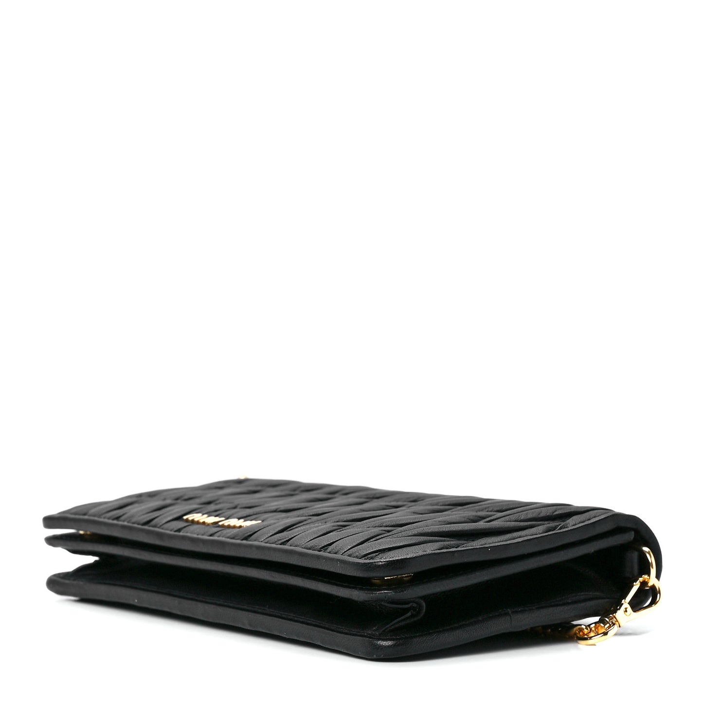 Nappa Matelasse Wallet On Chain Black