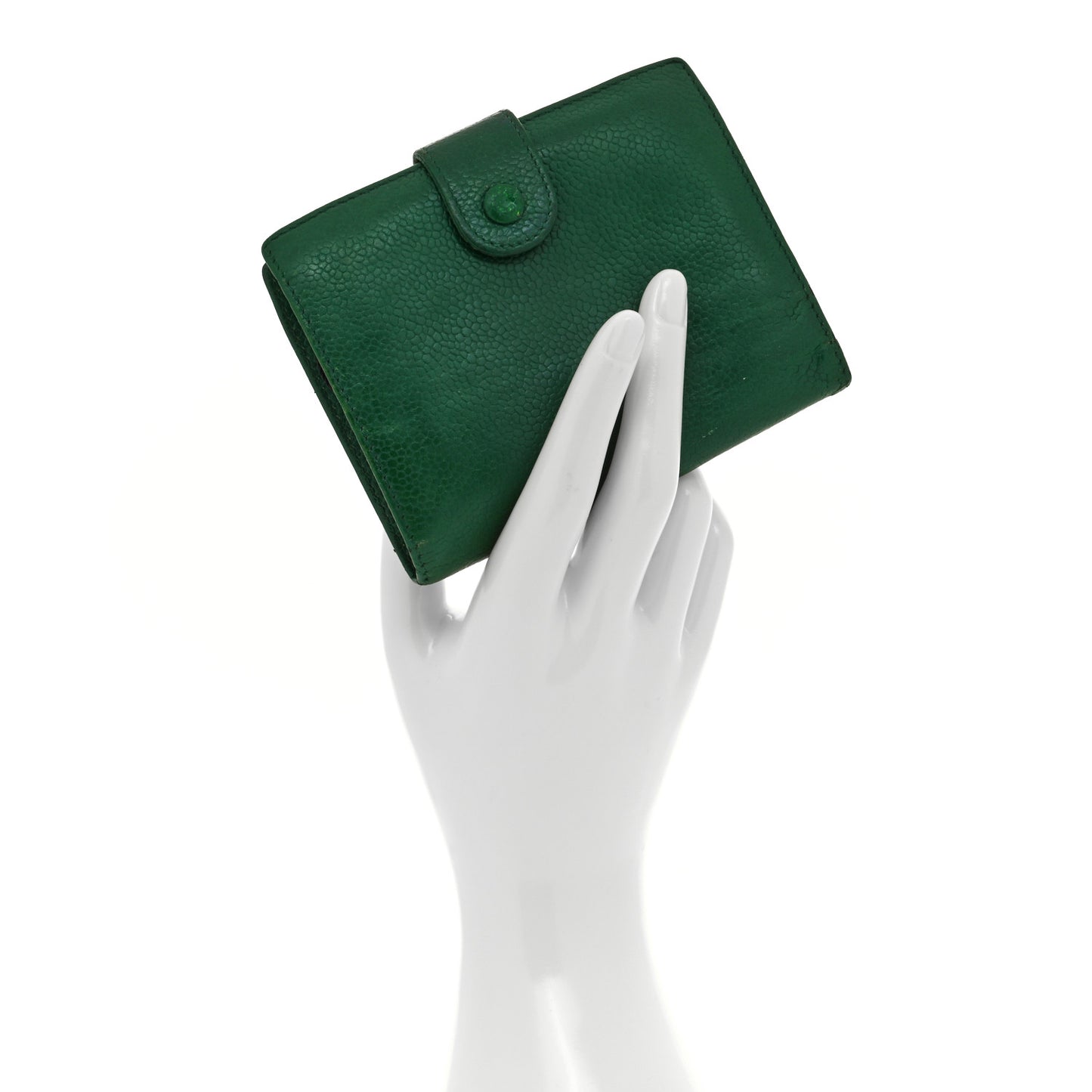 Caviar Timeless CC French Wallet Green