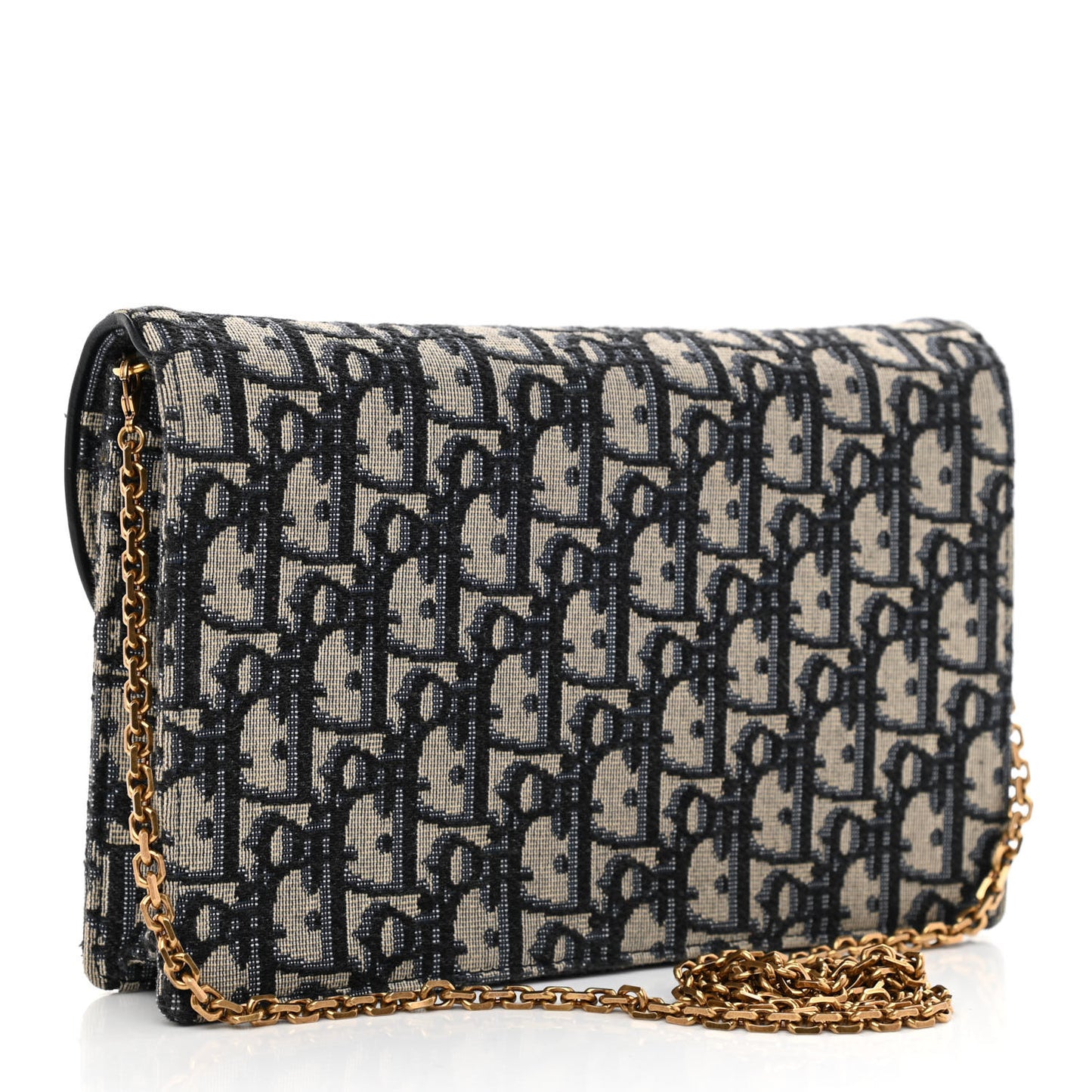 Oblique Saddle Chain Pouch Blue