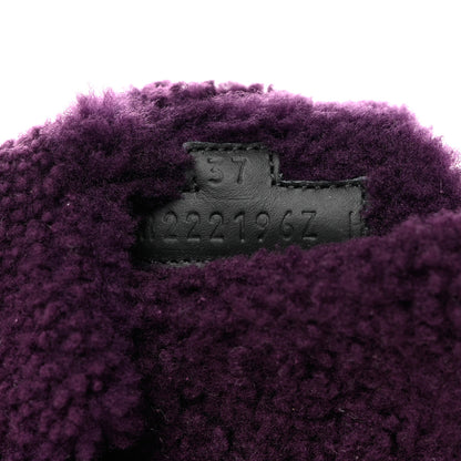 Hermes Woolskin Womens Chypre Sandals 37 Violet Fonce 6 of 9