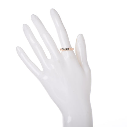 Tiffany 18K Rose Gold Diamond 3mm Logo Band Ring 56 7.75 2 of 5