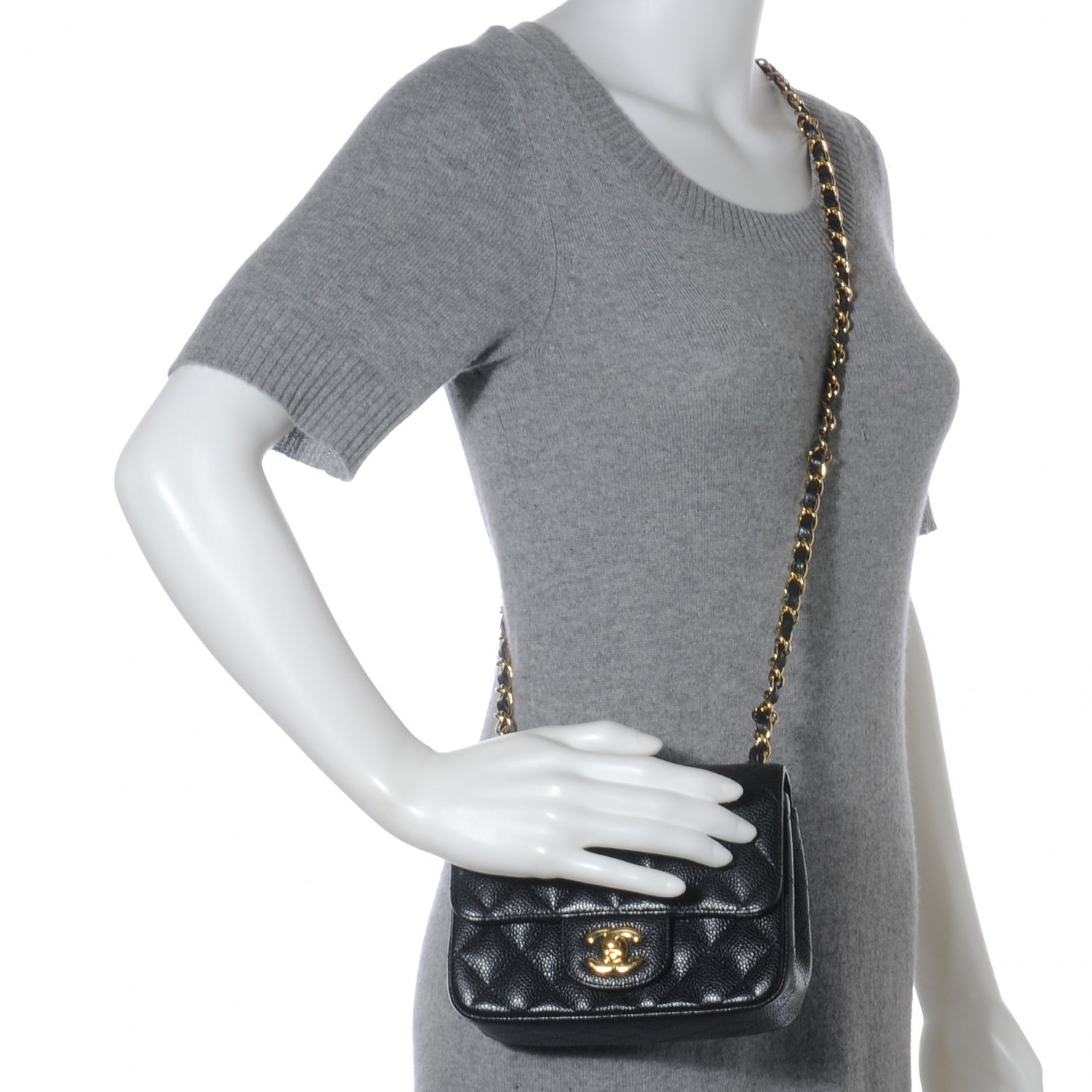 Chanel Caviar Quilted Mini Flap Black 2 of 7