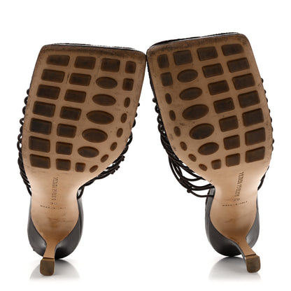 Bottega Veneta Raffia Elasticized Stretch Mule Sandals 39 Bitter Chocolate 6 of 11