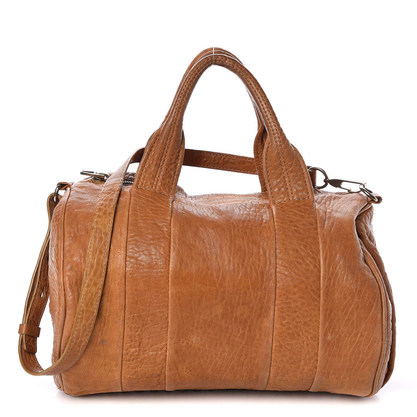 Pebbled Lambskin Rocco Duffel Mustard
