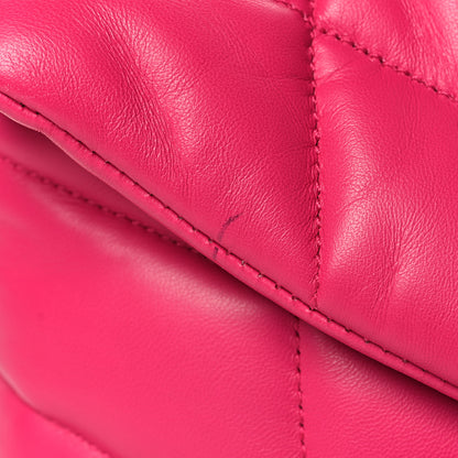 Saint Laurent Lambskin Quilted Toy Loulou Puffer Monogram Chain Satchel Bubblegum 12 of 12