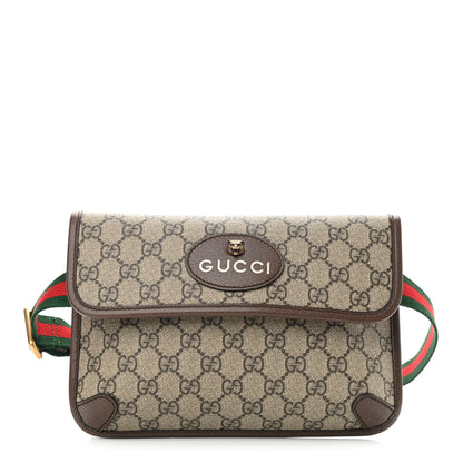 Gucci GG Supreme Monogram Neo Vintage Web Belt Bag Brown 1 of 10