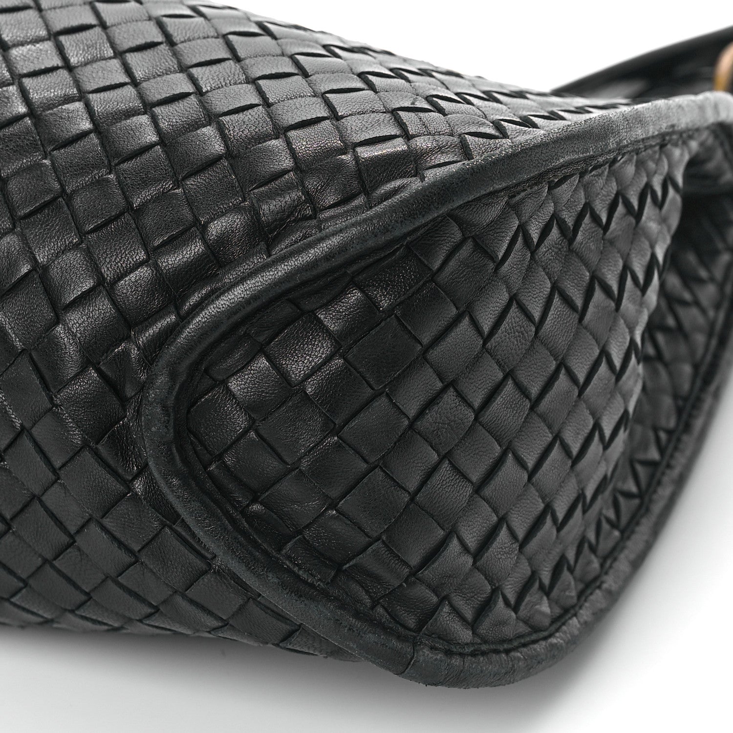 Bottega Veneta Nappa Intrecciato Shoulder Bag Black 6 of 7
