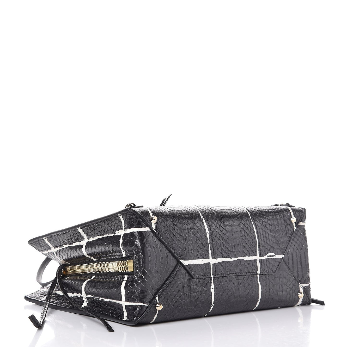 Ayers Papier A6 Zip Around Tote Black White