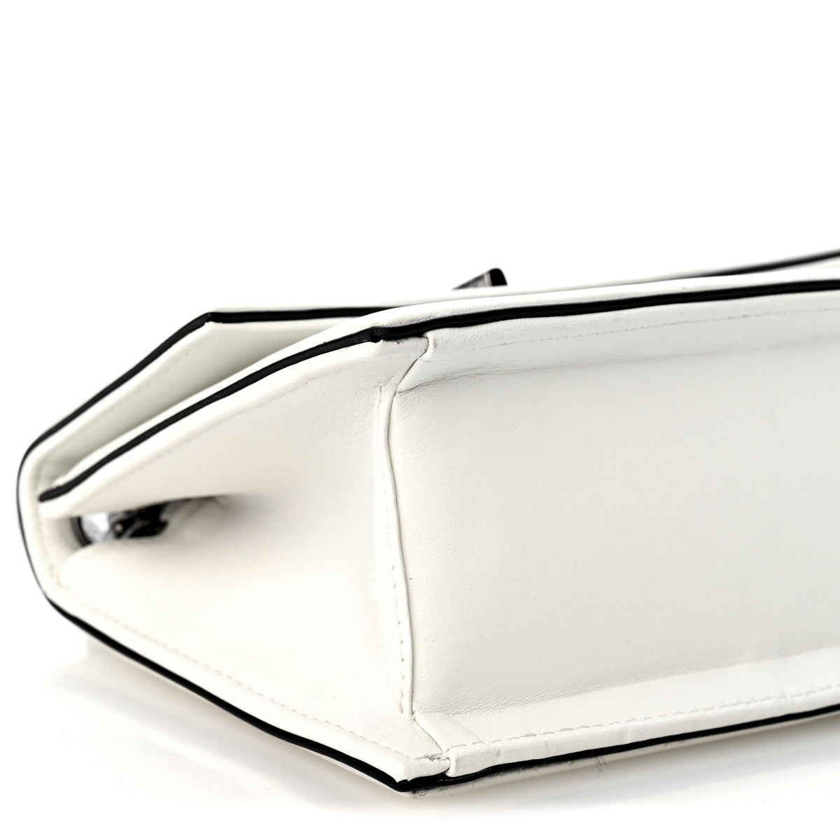 Lambskin Mademoiselle Flap White