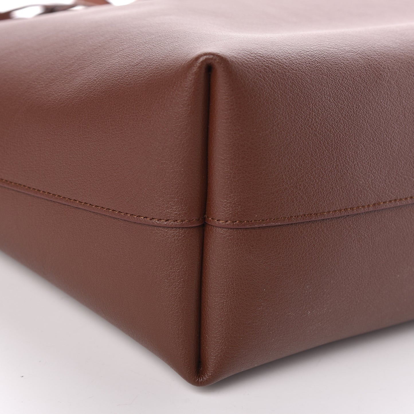 Calfskin Large Shopping Tote Old Brandy