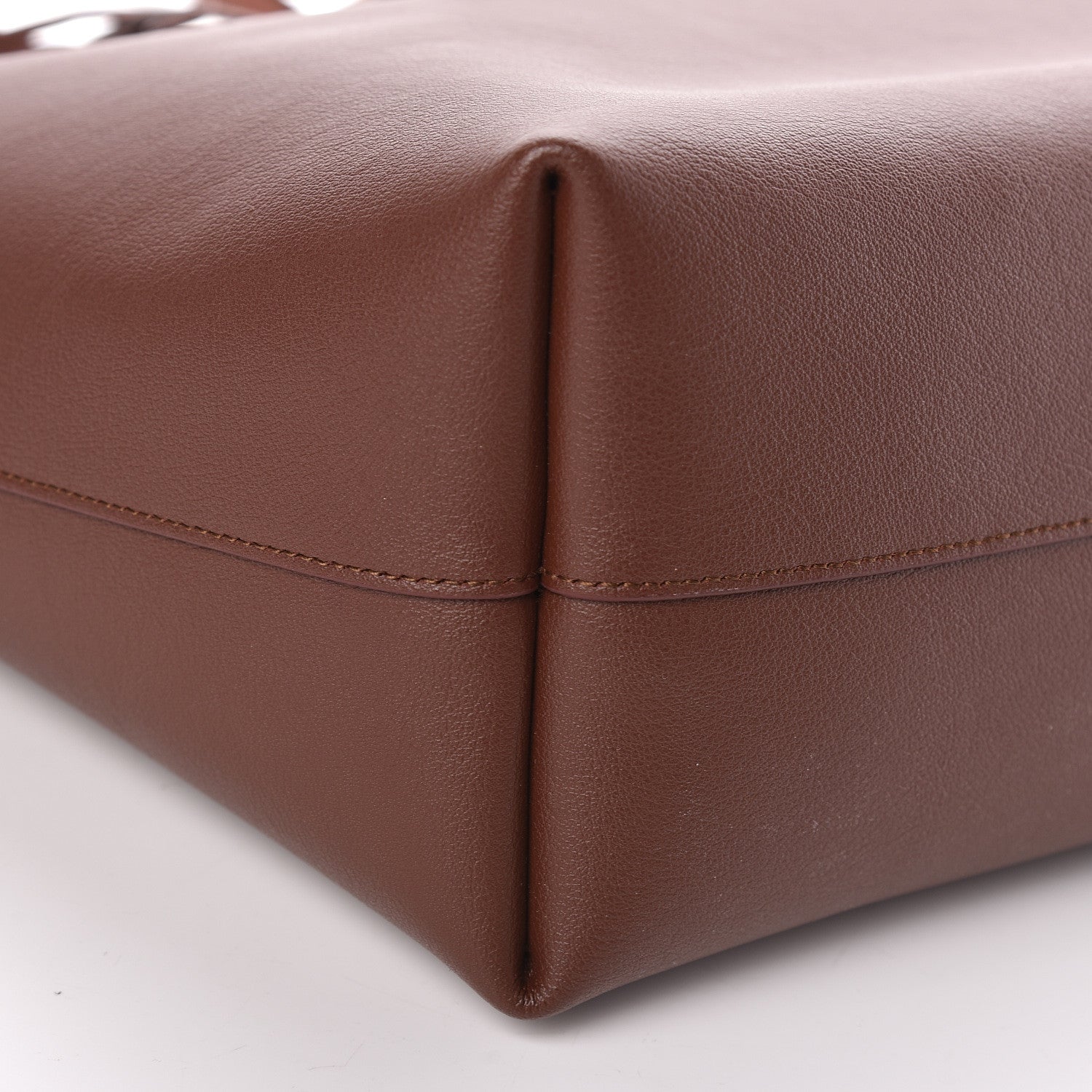 Saint Laurent Calfskin Large Shopping Tote Old Brandy 10 of 11
