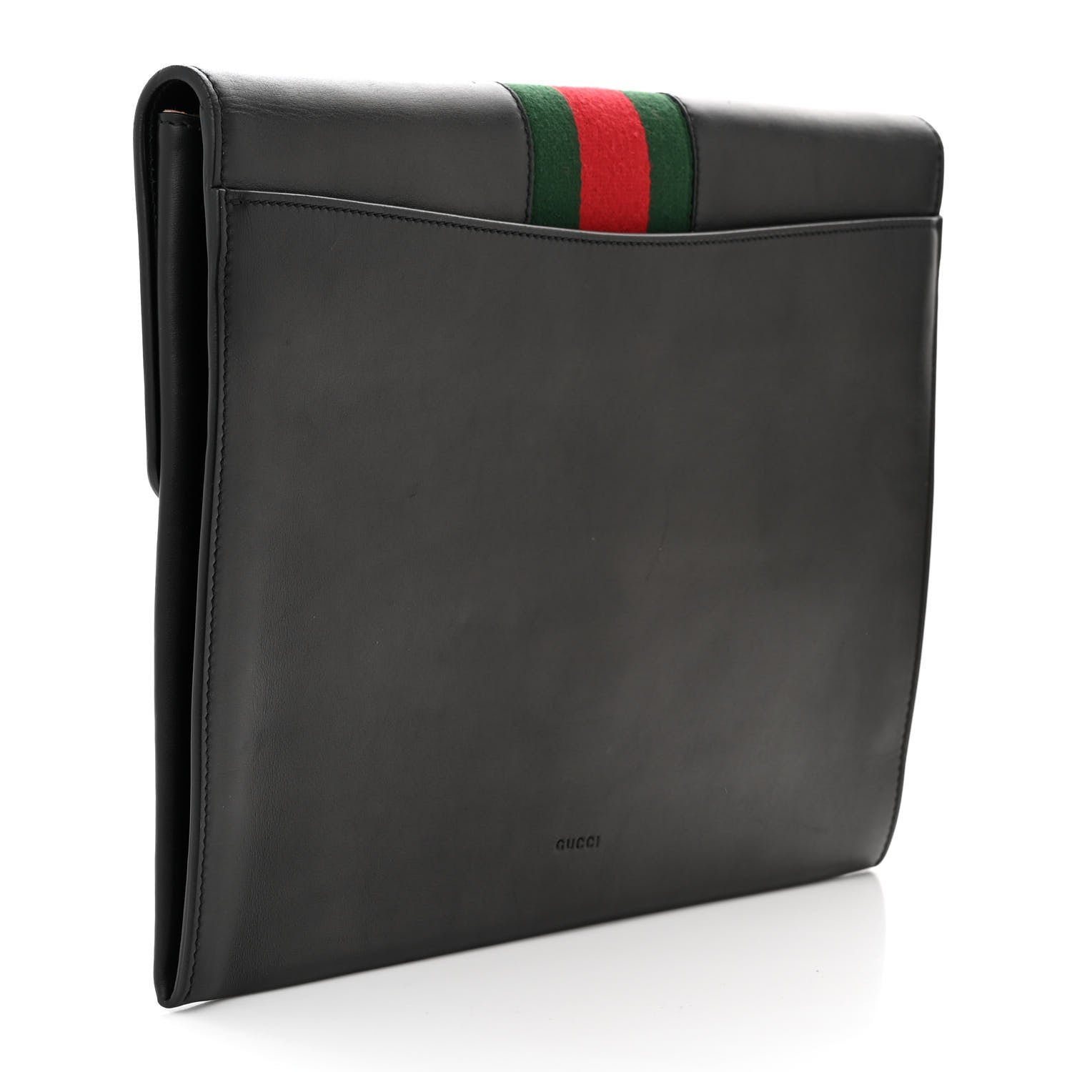 Gucci Calfskin Maxi Sylvie Clutch Black 3 of 11