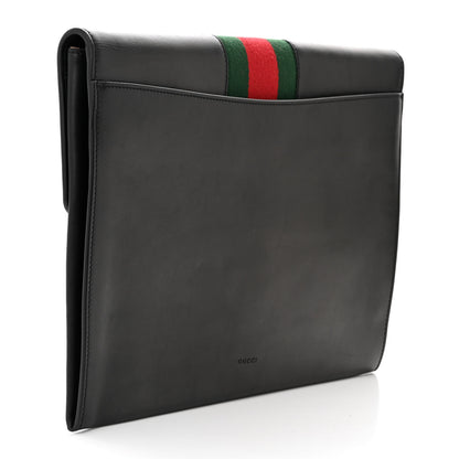 Gucci Calfskin Maxi Sylvie Clutch Black 3 of 11