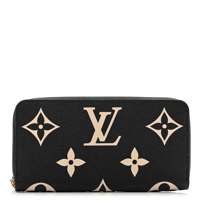 Louis Vuitton Empreinte Monogram Giant Zippy Wallet Black Beige 1 of 7