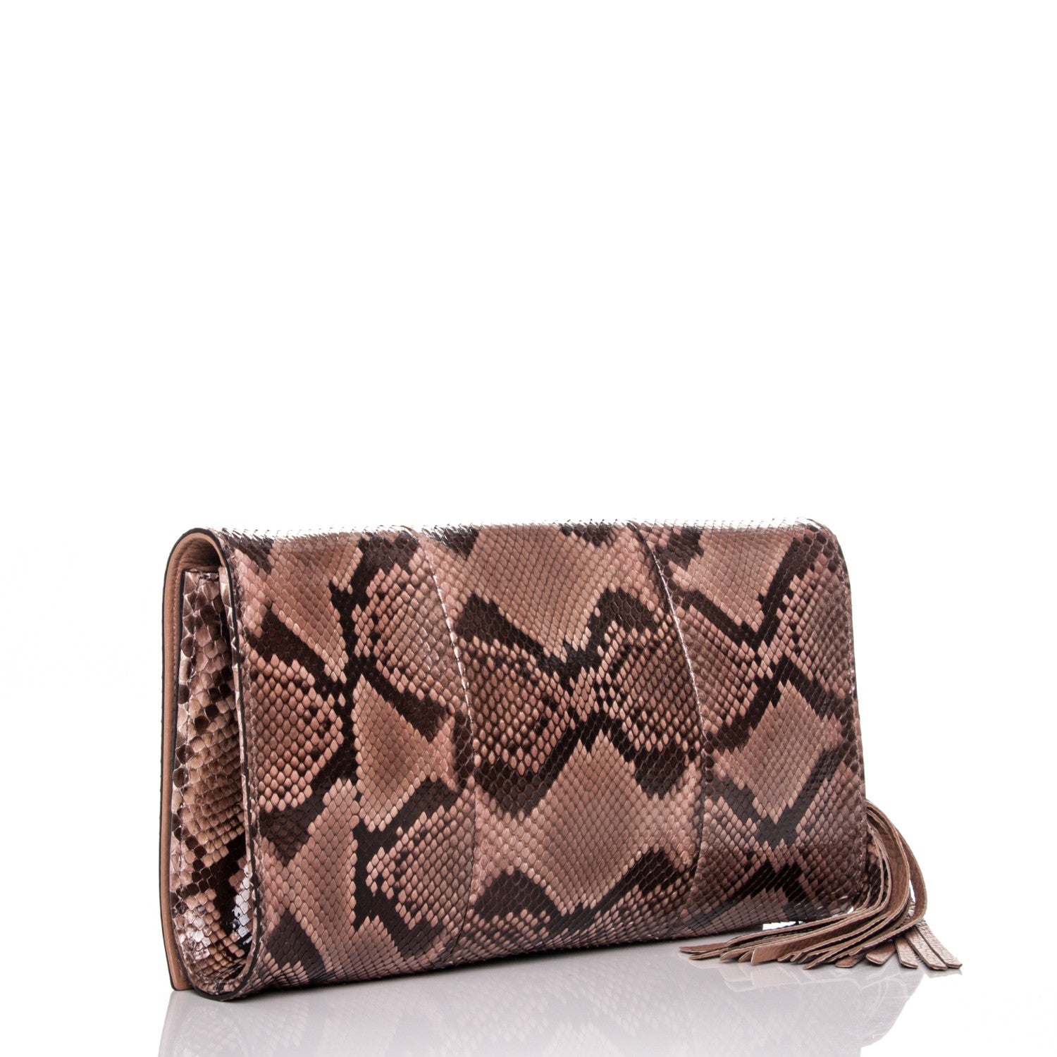 Gucci Python Medium Soho Clutch Pink Pearl 3 of 7